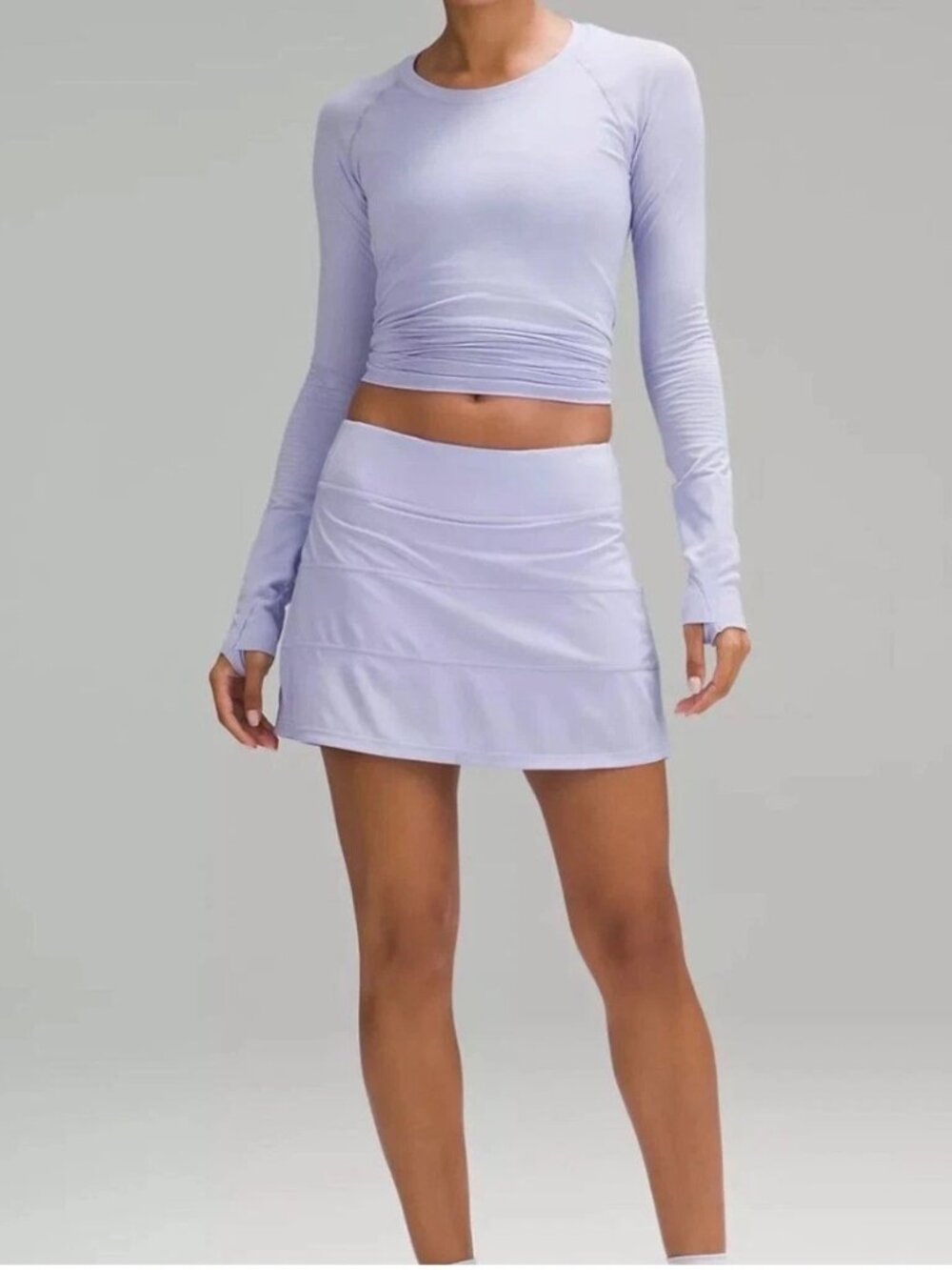 Lululemon Lavender Pace Rival Skirt Women Size 4 Mid Rise Pleated Tennis Skort